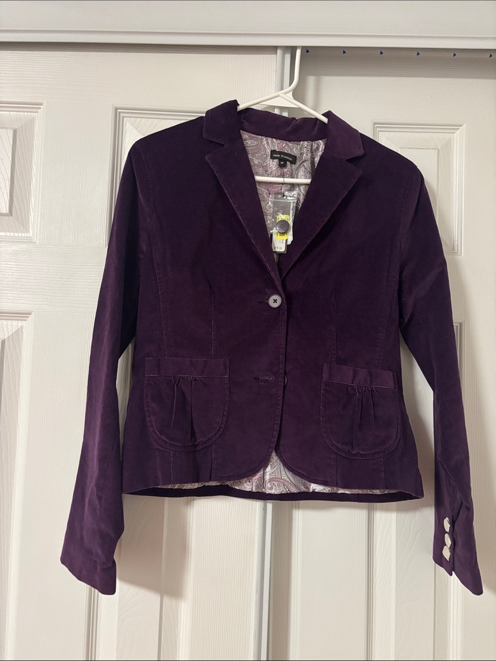 New velvet Frontier Corduroy Blazer Jacket - Plum